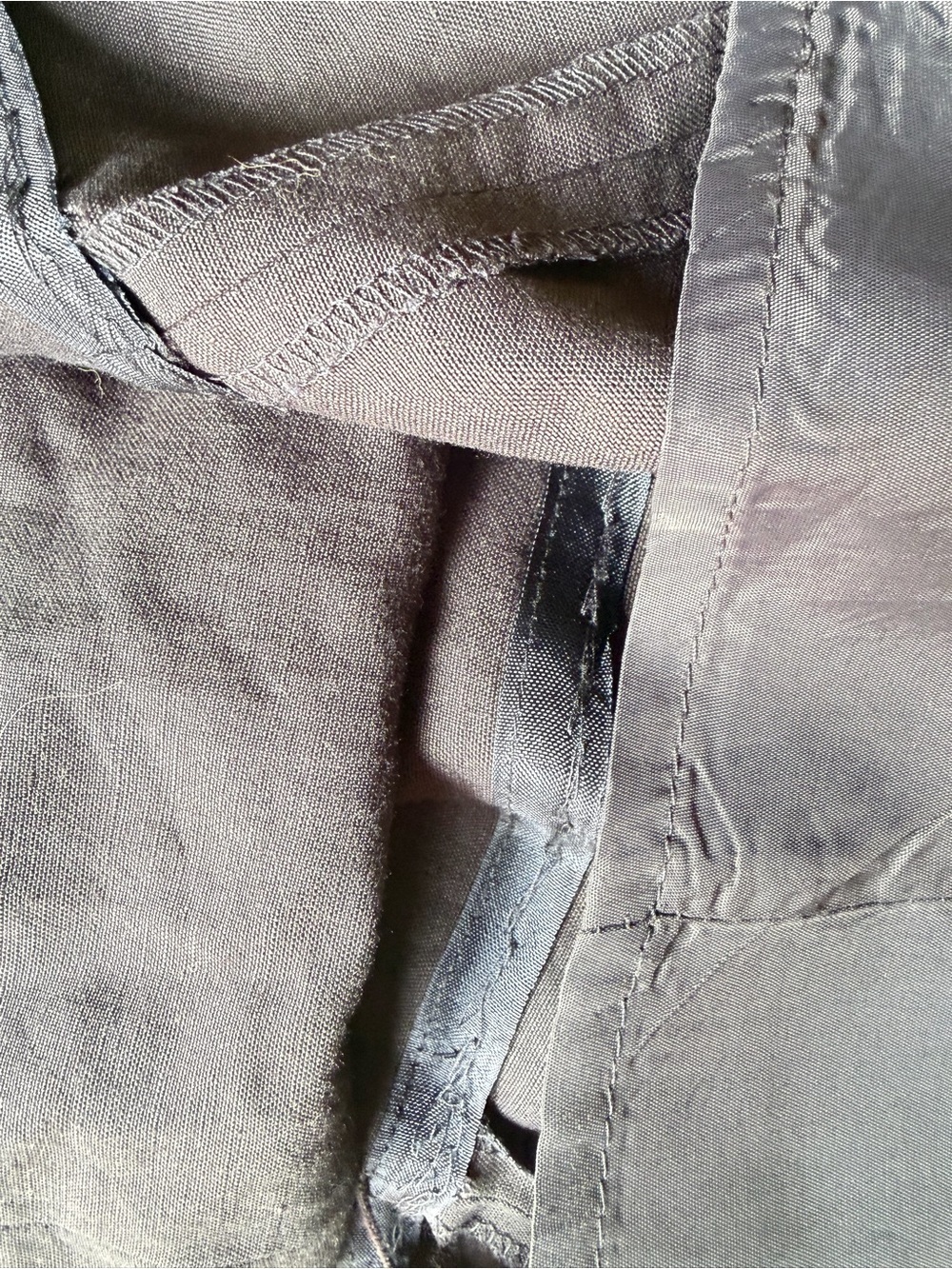 Vintage Ann Taylor Classic Square Neck Sleeveless Navy Linen Shift Dress - Picture 9 of 9